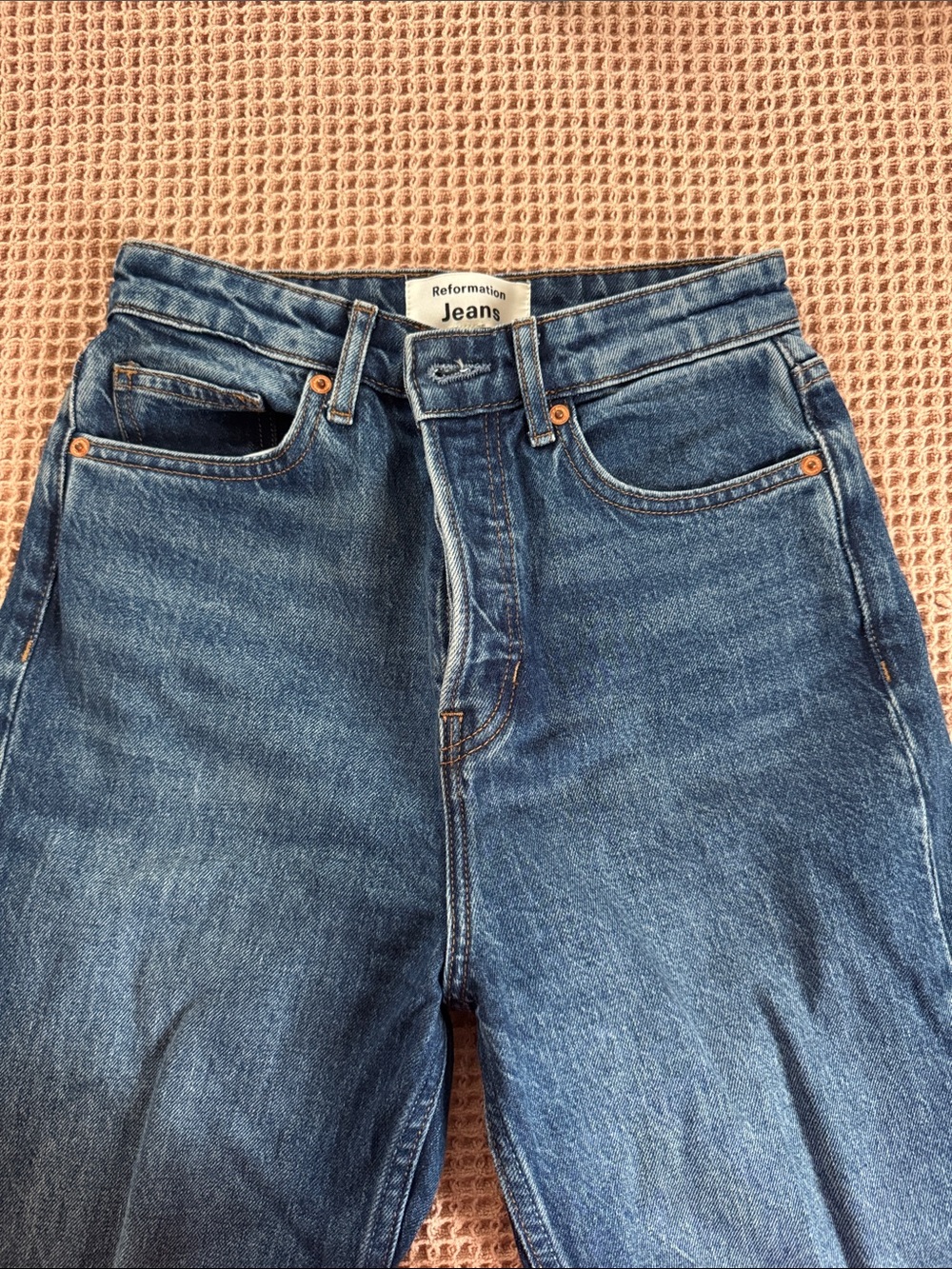 Reformation High-Rise Medium Blue Women's Jeans